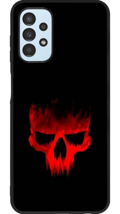 Coque Samsung Galaxy A13 5G - Silicone rigide noir Halloween 2023 scary skull