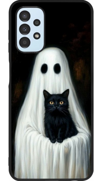 Samsung Galaxy A13 5G Case Hülle - Silikon schwarz Halloween 2025 Ghost with black cat