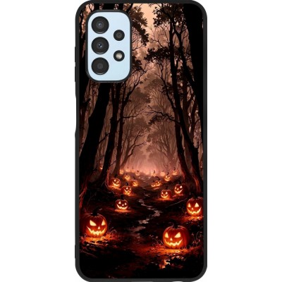 Samsung Galaxy A13 5G Case Hülle - Silikon schwarz Halloween 2025 Road of Terrifying Pumpkins