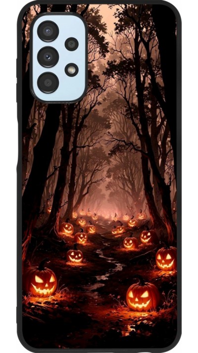 Samsung Galaxy A13 5G Case Hülle - Silikon schwarz Halloween 2025 Road of Terrifying Pumpkins