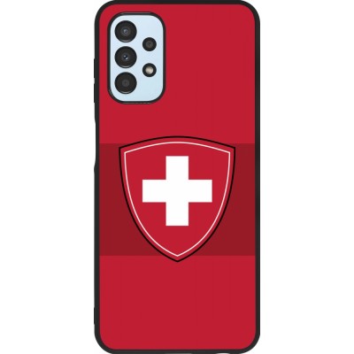 Coque Samsung Galaxy A13 5G - Silicone rigide noir Hockey World Championship Ecusson Suisse