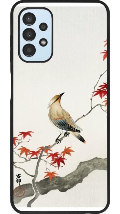 Coque Samsung Galaxy A13 5G - Silicone rigide noir Japanese Bird