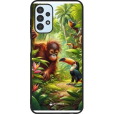 Samsung Galaxy A13 5G Case Hülle - Silikon schwarz Tropischer Dschungel Tayrona