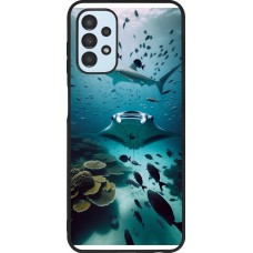 Coque Samsung Galaxy A13 5G - Silicone rigide noir Manta Lagon Nettoyage