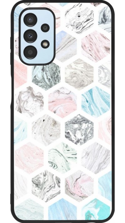 Coque Samsung Galaxy A13 5G - Silicone rigide noir Marble Everything
