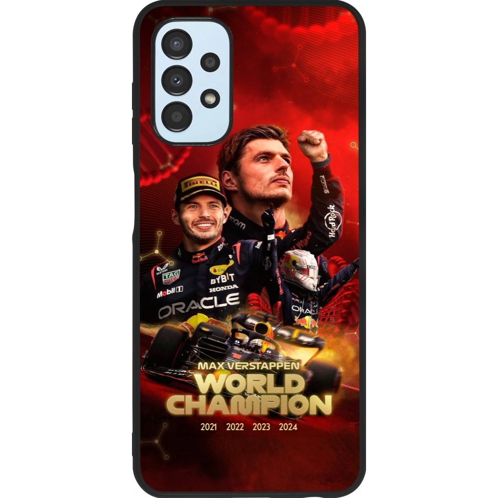 Coque Samsung Galaxy A13 5G - Silicone rigide noir Max Verstappen Champion 2023