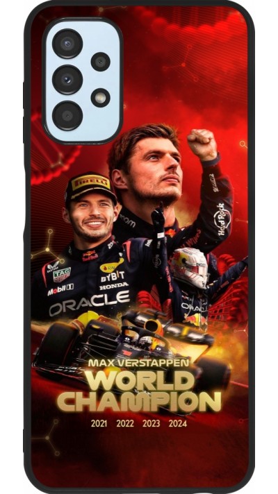 Coque Samsung Galaxy A13 5G - Silicone rigide noir Max Verstappen Champion 2023