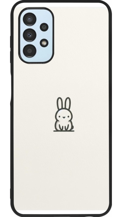 Coque Samsung Galaxy A13 5G - Silicone rigide noir Minimal bunny cutie