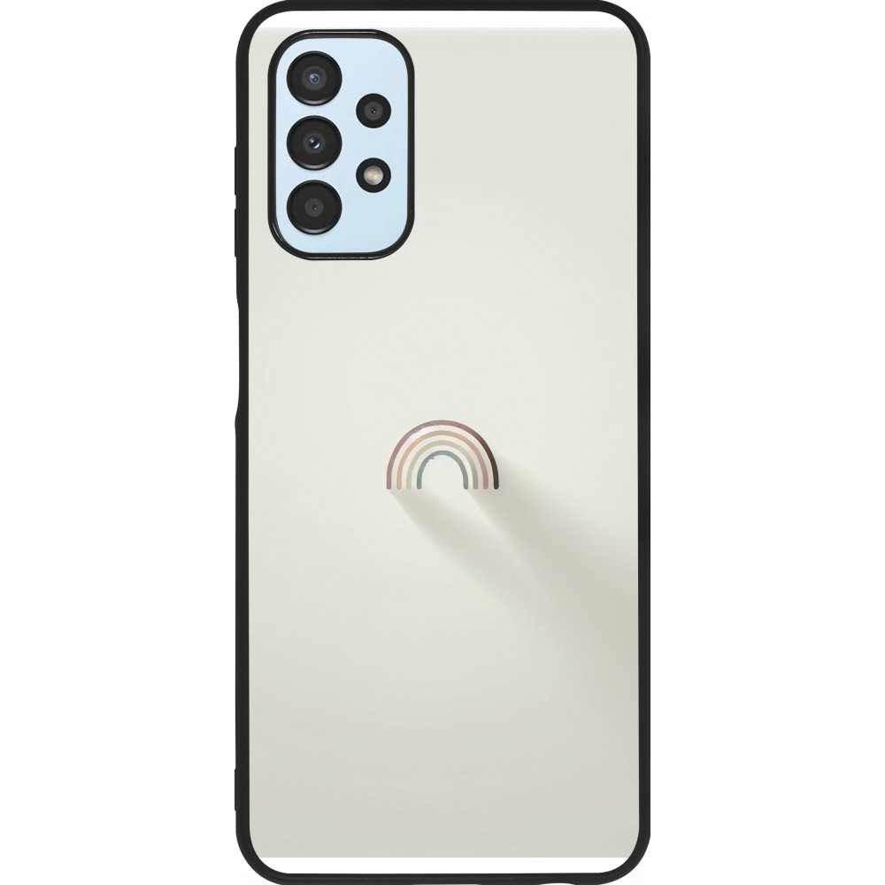 Samsung Galaxy A13 5G Case Hülle - Silikon schwarz Mini Regenbogen Minimal
