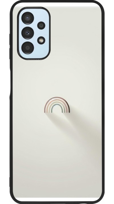 Samsung Galaxy A13 5G Case Hülle - Silikon schwarz Mini Regenbogen Minimal