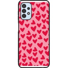 Coque Samsung Galaxy A13 5G - Silicone rigide noir Mom 2024 petits coeurs