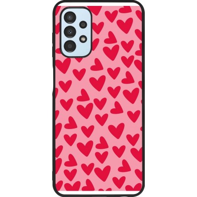 Coque Samsung Galaxy A13 5G - Silicone rigide noir Mom 2024 petits coeurs