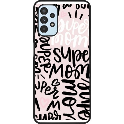 Coque Samsung Galaxy A13 5G - Silicone rigide noir Mom 2024 Super mom