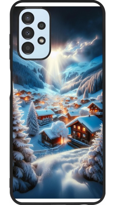 Samsung Galaxy A13 5G Case Hülle - Silikon schwarz Berg Schnee Licht