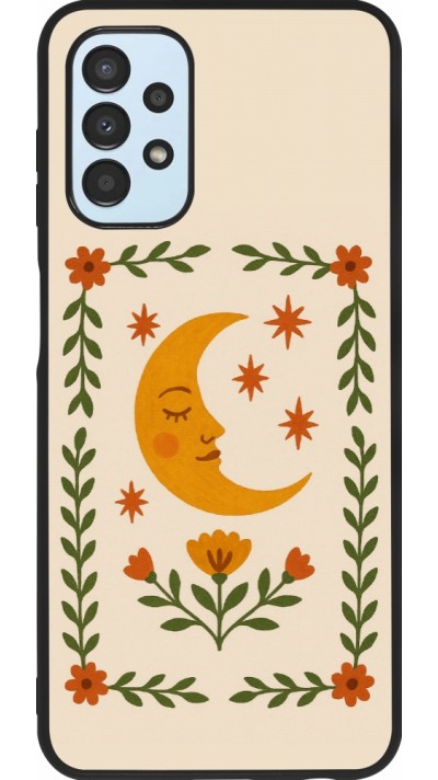 Coque Samsung Galaxy A13 5G - Silicone rigide noir Half moon stamp 2026