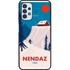 Coque Samsung Galaxy A13 5G - Silicone rigide noir Nendaz Cabane Ski