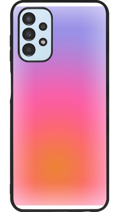 Coque Samsung Galaxy A13 5G - Silicone rigide noir Orange Pink Blue Gradient