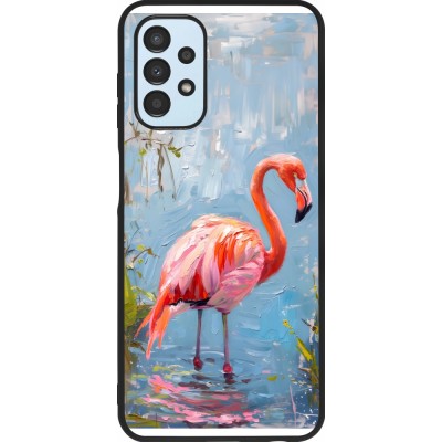 Samsung Galaxy A13 5G Case Hülle - Silikon schwarz Paint Flamingo