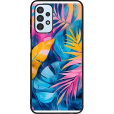 Coque Samsung Galaxy A13 5G - Silicone rigide noir Palms Blue