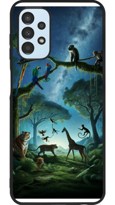 Samsung Galaxy A13 5G Case Hülle - Silikon schwarz Paradies der exotischen Tiere