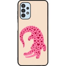 Coque Samsung Galaxy A13 5G - Silicone rigide noir Pink crocodile 2026