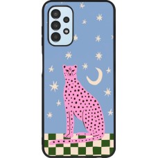 Coque Samsung Galaxy A13 5G - Silicone rigide noir Pink leopard with stars 2026