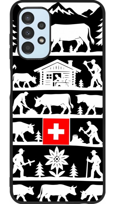 Coque Samsung Galaxy A13 5G - Silicone rigide noir Poya Suisse 1 noir