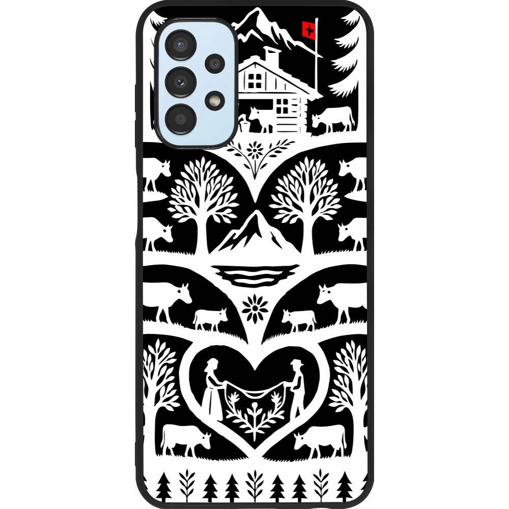 Coque Samsung Galaxy A13 5G - Silicone rigide noir Poya Suisse 2 noir