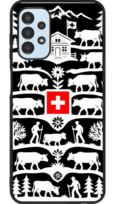 Coque Samsung Galaxy A13 5G - Silicone rigide noir Poya Suisse 3 noir