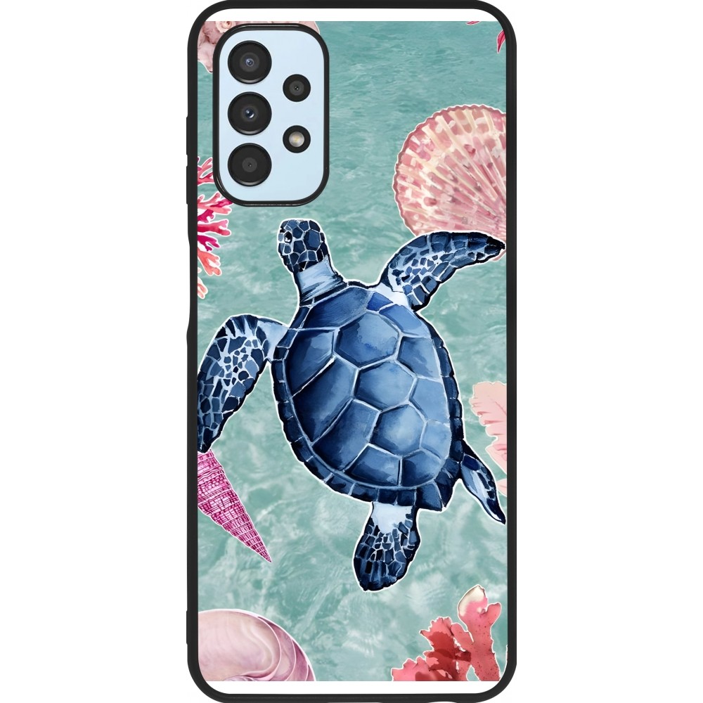 Samsung Galaxy A13 5G Case Hülle - Silikon schwarz Preppy Turtle