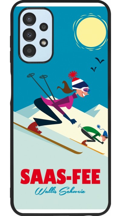 Coque Samsung Galaxy A13 5G - Silicone rigide noir Saas-Fee Ski Downhill