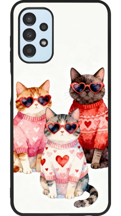 Samsung Galaxy A13 5G Case Hülle - Silikon schwarz Saint Valentines Day 26 Cat Love