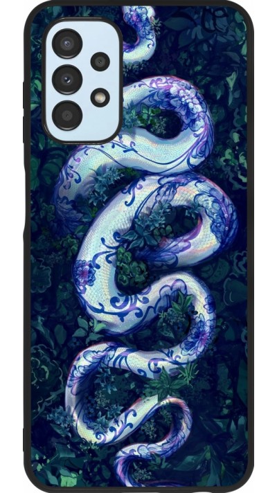 Samsung Galaxy A13 5G Case Hülle - Silikon schwarz Snake Blue Anaconda