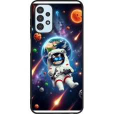 Samsung Galaxy A13 5G Case Hülle - Silikon schwarz VR SpaceCat Odyssee
