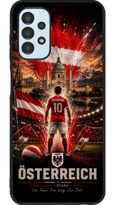 Samsung Galaxy A13 5G Case Hülle - Silikon schwarz Fussball Österreich splash 2026