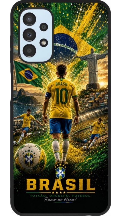 Samsung Galaxy A13 5G Case Hülle - Silikon schwarz Fussball Brasilien splash 2026