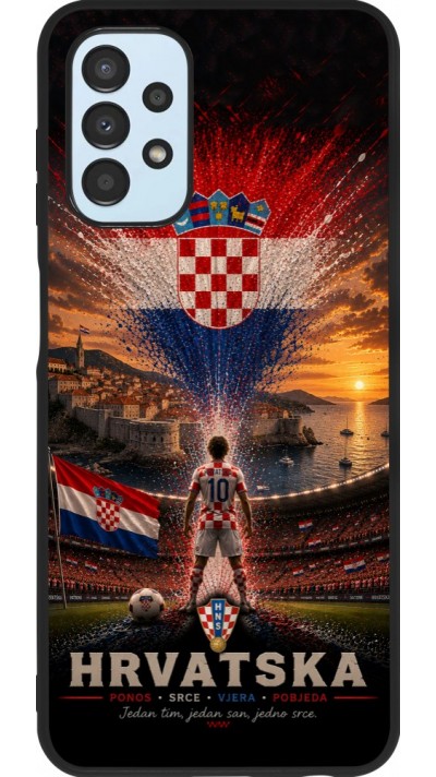 Samsung Galaxy A13 5G Case Hülle - Silikon schwarz Fussball Kroatien splash 2026