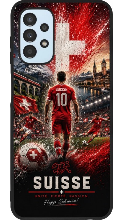 Samsung Galaxy A13 5G Case Hülle - Silikon schwarz Fussball Suisse splash 2026