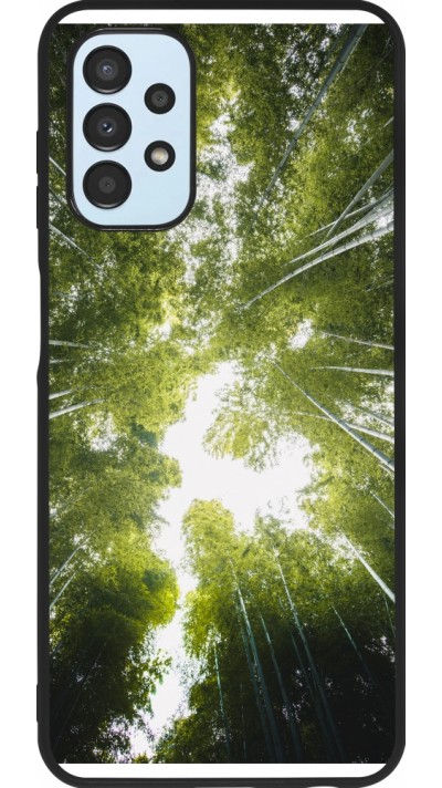 Coque Samsung Galaxy A13 5G - Silicone rigide noir Spring 23 forest blue sky