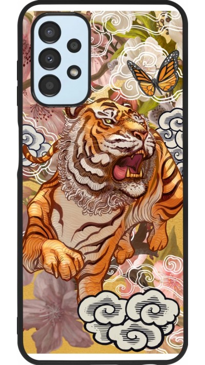 Coque Samsung Galaxy A13 5G - Silicone rigide noir Spring 23 japanese tiger