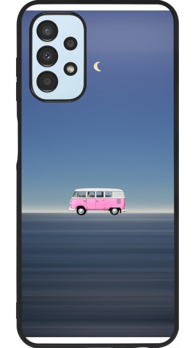 Coque Samsung Galaxy A13 5G - Silicone rigide noir Spring 23 pink bus