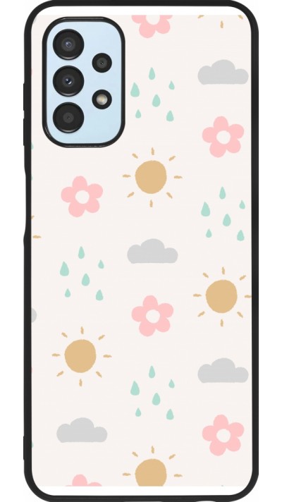 Coque Samsung Galaxy A13 5G - Silicone rigide noir Spring 23 weather