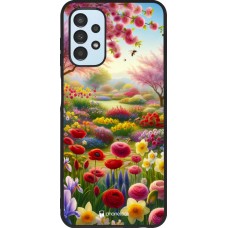 Coque Samsung Galaxy A13 5G - Silicone rigide noir Spring 25 Bouquet printemps