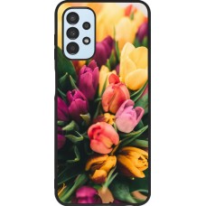Samsung Galaxy A13 5G Case Hülle - Silikon schwarz Bouquet of tulips Spring 2026