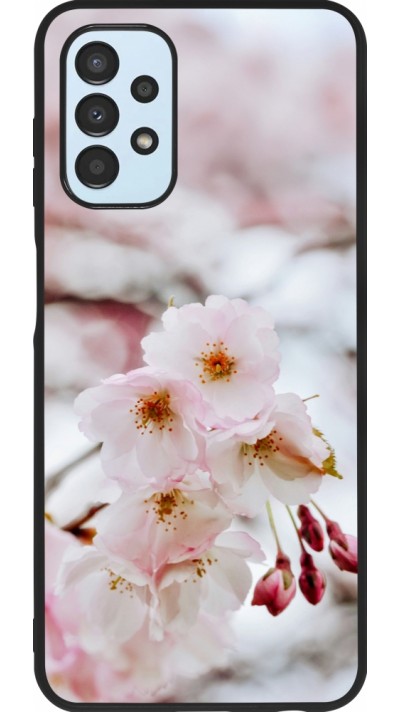 Samsung Galaxy A13 5G Case Hülle - Silikon schwarz Cherry tree Spring 2026
