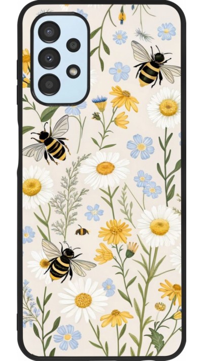 Samsung Galaxy A13 5G Case Hülle - Silikon schwarz Pattern bees Spring 2026