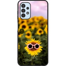 Coque Samsung Galaxy A13 5G - Silicone rigide noir Sunflower with glasses Spring 2026