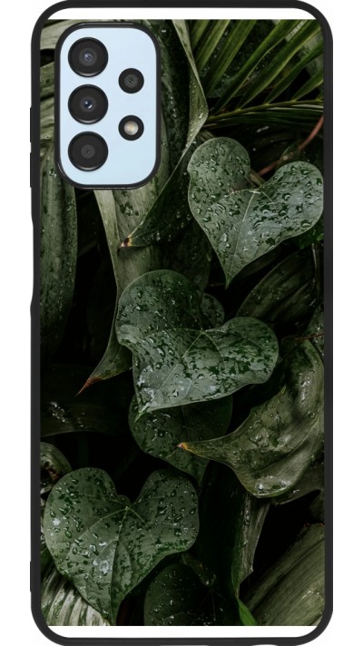 Coque Samsung Galaxy A13 5G - Silicone rigide noir Spring 23 fresh plants