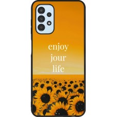 Samsung Galaxy A13 5G Case Hülle - Silikon schwarz Summer 2025 Enjoy your life