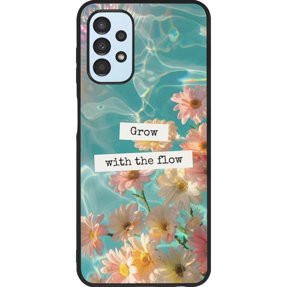 Coque Samsung Galaxy A13 5G - Silicone rigide noir Summer 2025 Grow with the flow